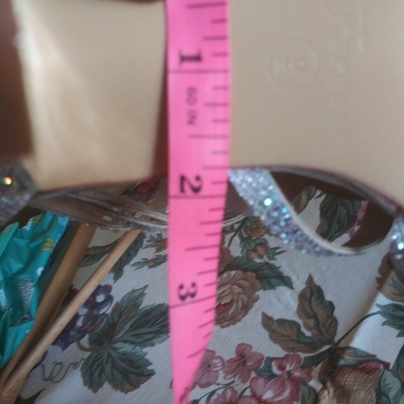 Forever Glitter High Heel Formal Sandals Women's Size 9 - Picture 3 of 12